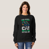 Sweatshirt Figure Skating Cat  Ice Skating (Devant entier)