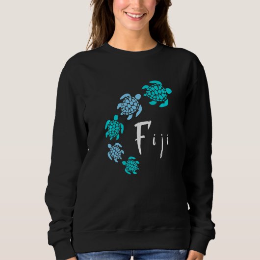 Sweatshirt Fiji Islands Blue Turtle Fiji (Devant)