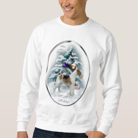 Sweatshirt Fil Fox Terrier cadeaux de Noël (Devant)