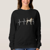 Sweatshirt Fil Fox Terrier Heartbeat Amour Mon Chien (Devant)
