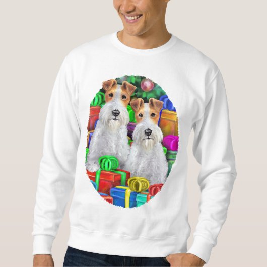 Sweatshirt Fil Fox Terrier Offres ouvertes Noël (Devant)