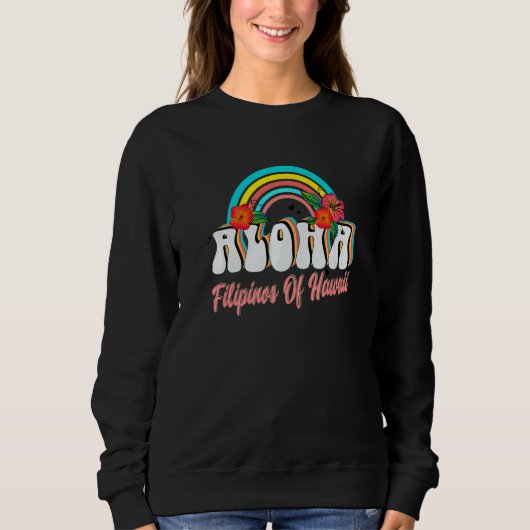 Sweatshirt Filipino American Aloha Hawaiian Greeting Or Parti (Devant)