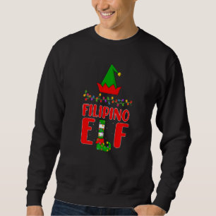 Sweatshirt Filipino Elf Correspondant Famille Éclairage Noël