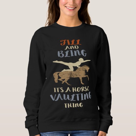 Sweatshirt Fill And Bling Horse Vaulting Thing Horseback Acro (Devant)