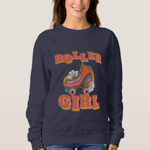 Sweatshirt fille à rollers patin à roulettes vintage