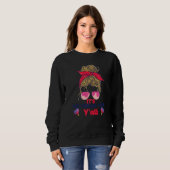 Sweatshirt Fille aux lunettes de soleil glace Popsicle C'est (Devant entier)