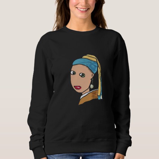Sweatshirt Fille Avec Une Perle À Porter (Devant)