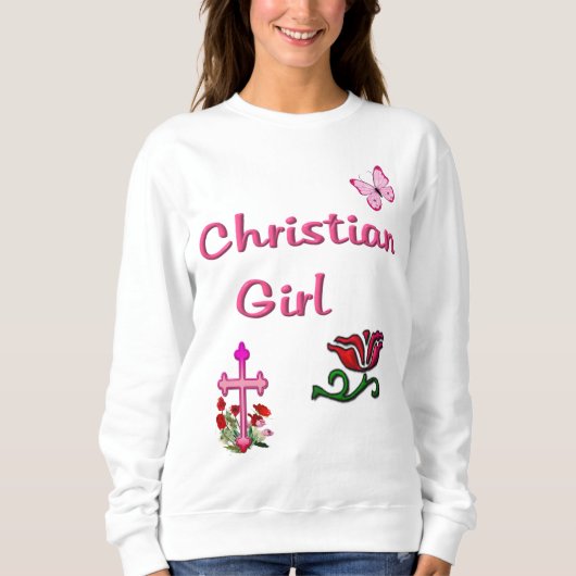 Sweatshirt Fille chrétienne (Devant)