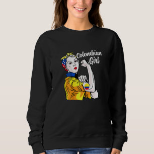 Sweatshirt Fille Colombienne Drapeau De La Colombie Culture P