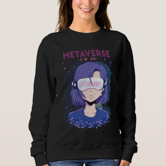 Sweatshirt Fille d'anime lunettes de réalité virtuelle sweats (Devant)