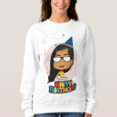Sweatshirt Fille d'anniversaire Chibi (Devant)