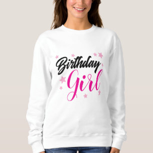 Sweatshirt fille d'anniversaire personnalisée femme colorée u