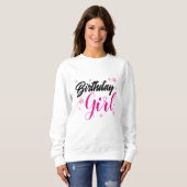 Sweatshirt fille d'anniversaire personnalisée femme colorée u (Devant entier)
