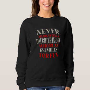 Sweatshirt Fille dans la loi qui fait un demi-marathon courir