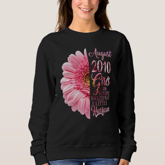 Sweatshirt Fille d'août 2010 12 Ans de soleil mixte (Devant)
