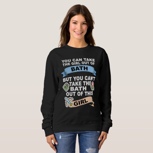 Sweatshirt Fille de Bath Relocation De Bath (Devant entier)