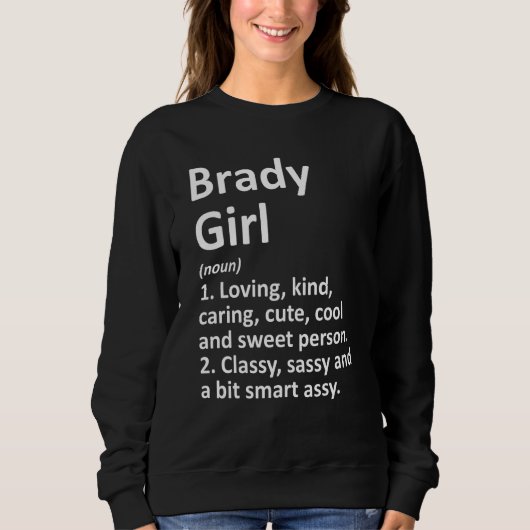 Sweatshirt Fille de Brady Tx Texas Drôle de maison de ville R (Devant)