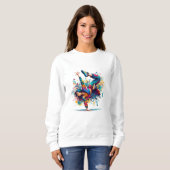 Sweatshirt Fille de breakdance colorée Art (Devant entier)