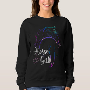 Sweatshirt Fille de cheval Amour Chevaux Équitation En Selle