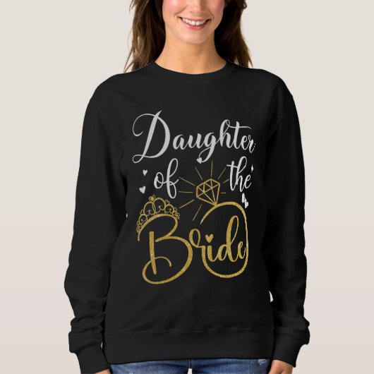 Sweatshirt Fille de la mariée Mariage Baby Shower Matching (Devant)