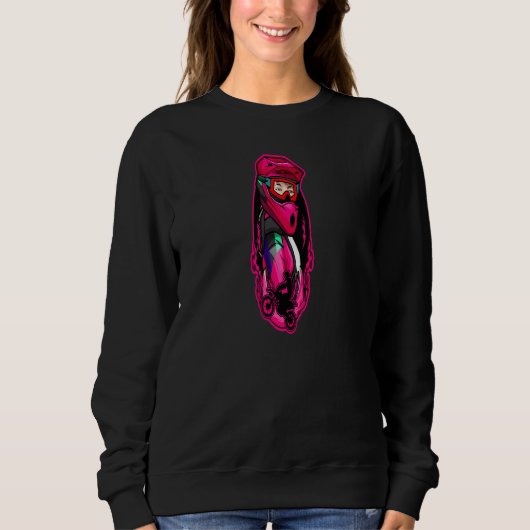 Sweatshirt Fille de moto cross Design (Devant)