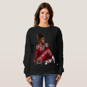 Sweatshirt Fille de Noël Cozy – MaMuse Tee à manches longues (Devant entier)