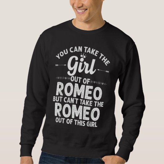 Sweatshirt Fille De Romeo Mi Michigan Funny Home Roots Usa (Devant)