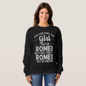 Sweatshirt Fille De Romeo Mi Michigan Funny Home Roots Usa (Devant entier)