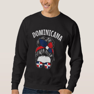 Sweatshirt Fille dominicaine Republica République Drapeau Dom