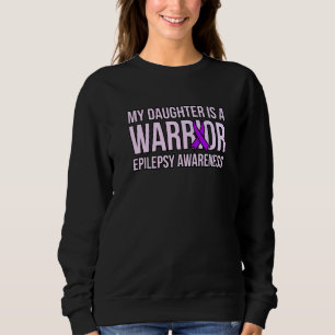 Sweatshirt Fille est guerrière de l'épilepsie Ruban Violet Se