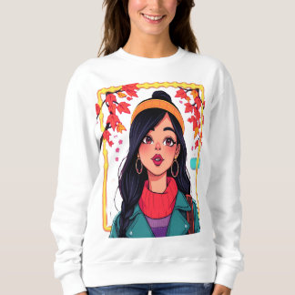 Sweatshirt Fille Esthétique Automne Cosy Art