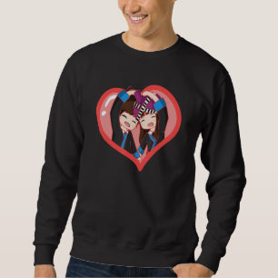 Sweatshirt Fille femme Hmong Miao Cœur Garçon Homme Couple Am