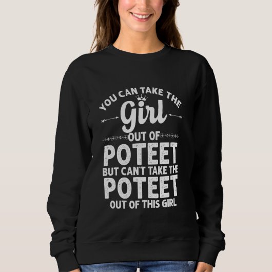 Sweatshirt Fille Hors De Poteet Tx Texas Drôle Racines Domest (Devant)