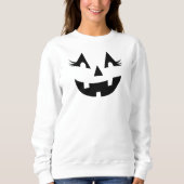 Sweatshirt Fille Jack-o'-lantern Citrouille Face Halloween (Devant)