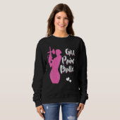 Sweatshirt Fille Joueuse de Peinture Joueuse de Paintball Tir (Devant entier)