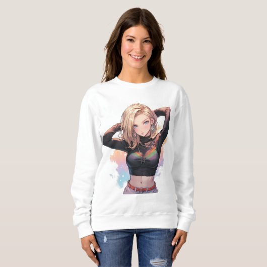 sweatshirt fille mignonne (Devant entier)