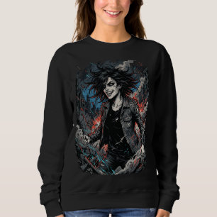 Sweatshirt Fille Punk Chaos Contrôlé   Rebelle Grunge Urbaine