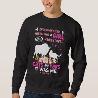 Sweatshirt Fille Qui Aimait Vraiment Chats Et Yaks