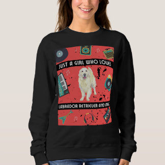 Sweatshirt Fille qui aime Labrador Retriever Labrador Retriev
