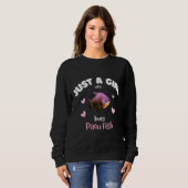 Sweatshirt Fille qui aime le poisson pacu (Devant entier)