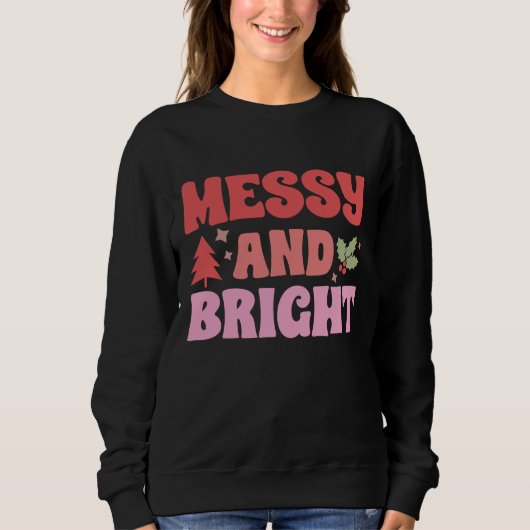 Sweatshirt Fille Rose Messet Femmes Lumineuses Noël (Devant)