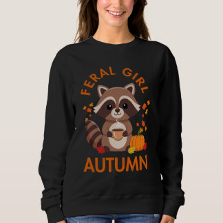 Sweatshirt Fille Sauvage Automne Citrouille Ambiance Cosy