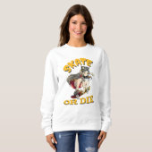 Sweatshirt Fille Skateuse Skate or die (Devant entier)