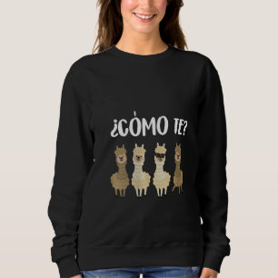 Sweatshirt Filles Amusantes Espagnol Alpaca Cousins frère Com