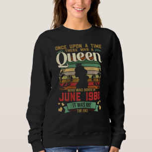 Sweatshirt Filles de 34 ans 34e anniversaire Reine Juin 1988