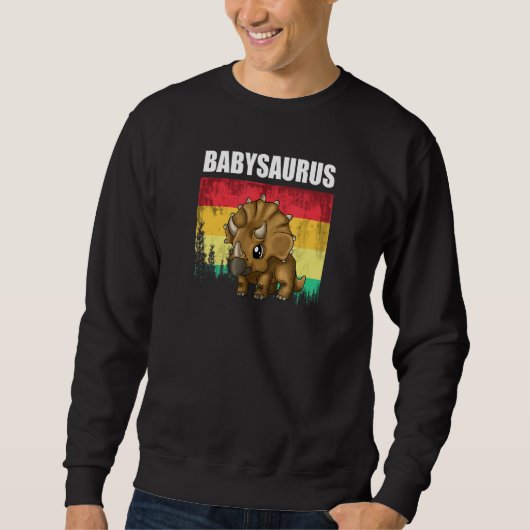 Sweatshirt Filles de famille frère petit Babysaurus mignonne  (Devant)
