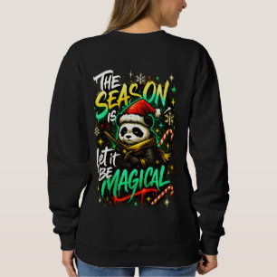 Sweatshirt Filles de Panda Samouraï Street styl Noël magique
