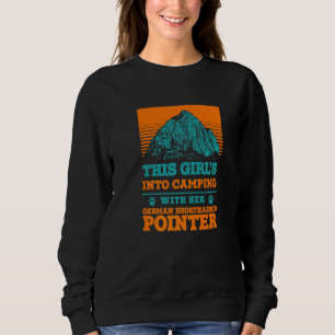 Sweatshirt Filles en camping avec son pointer allemand à poil