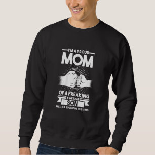 Sweatshirt Filles Je suis Fier Maman De Fils Mère