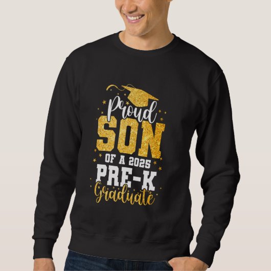 Sweatshirt Fils Fier D'Une Classe 2025 Pré-Diplômé (Devant)